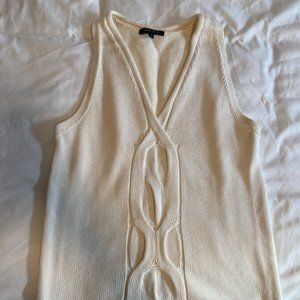 Lafayette 148 cream knit vest - size S